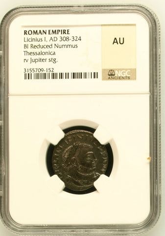 LICINIUS AD 308-324 BI REDUCED NUMMUS NGC AU
