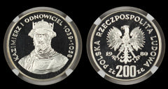 POLAND 1980 MW 200 ZLOTYCH NGC PF67 ULTRA CAMEO