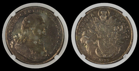 German States BAVARIA 1795 TALER NGC AU DETAILS