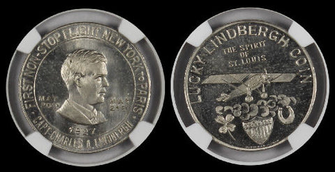 1947 C. SMITH SC HALF DOLLAR LINDBERGH NGC MS65PL