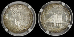 BELGIUM 1935 50 FRANCS NGC MS62