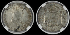 Mexico 1821 Zs RG 8 REALES NGC AU58