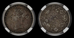 CANADA 1871 H 50¢ NGC VF25 - ROTATED REVERSE