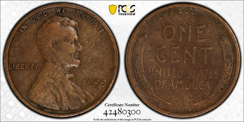 1909 S LINCOLN CENT PCGS F15