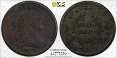 1804 HALF CENT DRAPED BUST C-8 PCGS F15