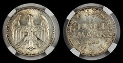 Germany 1924G 3 MARK NGC MS64