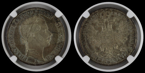 AUSTRIA 1859A TALER NGC MS62