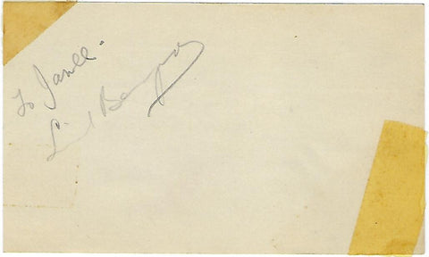Lionel Barrymore Signed Index Card