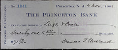 Frances F. Cleveland Signed Check