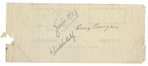 Cut Signed by Doug "Wrong Way" Corrigan