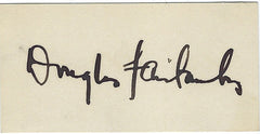 Douglas Fairbanks signed cut