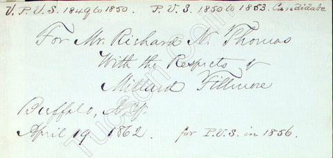 Millard Fillmore Signed Cut