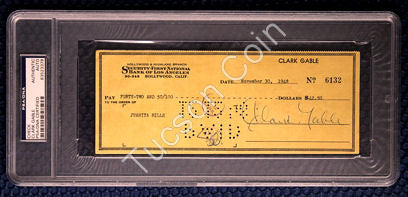 Clark Gable Signed Check