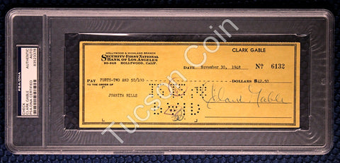 Clark Gable Signed Check