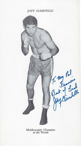 Joey Giardello Signed Photo