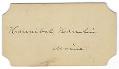 Hannibal Hamlin Signed Cut