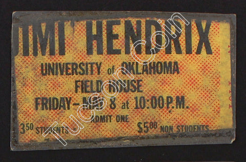 Jimi Hendrix Autographed Concert Ticket
