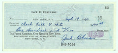 Jackie Robinson Hand Signed Personal Check