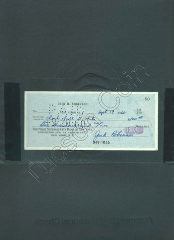 Jackie Robinson Hand Signed Personal Check