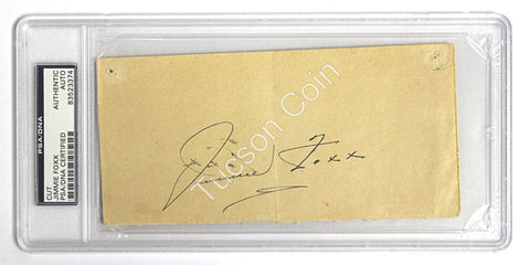 Jimmie Foxx Signed Cut