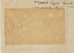 Elizabeth Taylor Signed Cut
