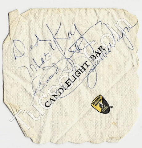 John Wayne Signed Napkin