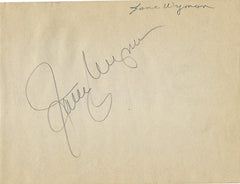 Jane Wyman Signed Album Page