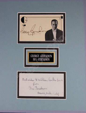 George Gershwin and Ira Gershwin Signed Cuts