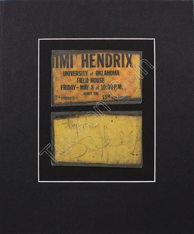 Jimi Hendrix Autographed Concert Ticket