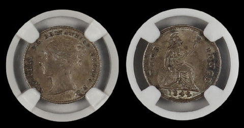 GREAT BRITAIN 1844 4 PENCE NGC XF 45