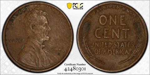 1909 S LINCOLN CENT PCGS XF45