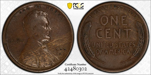 1909 S LINCOLN CENT PCGS VF30