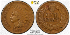 1867 INDIAN HEAD CENT PCGS F15
