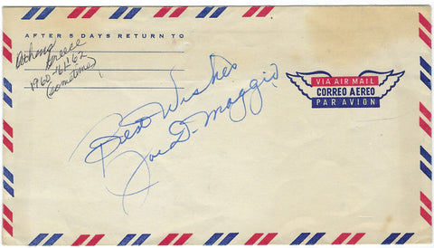 Joe DiMaggio Signed Envelope
