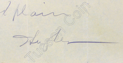 Howard Hughes Signed Note