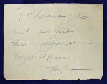 Howard Hughes Signed Note