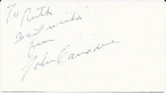 John Caradine Signed Business Card