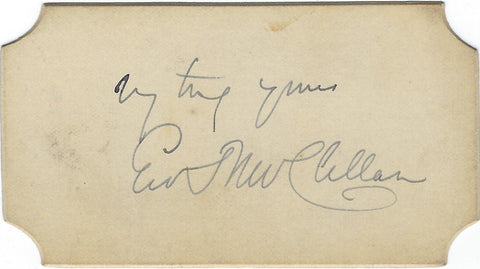 George McClellan Signed Cut