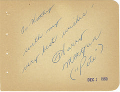 Harry Morgan Signed Album Page