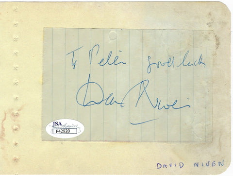 David Niven Signed Cut