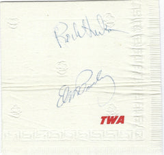 Elvis Presley & Rock Hudson Signed Napkin