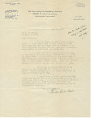 H.G. Wells Signed Typed Letter