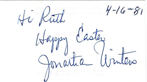 Jonathon Winters Signed Cut